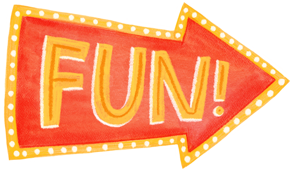 Stylized Watercolor Circus Fun Sign